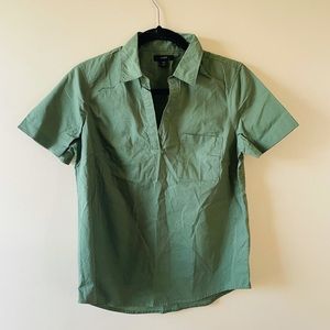 J. Crew Casual Green Collared Shirt